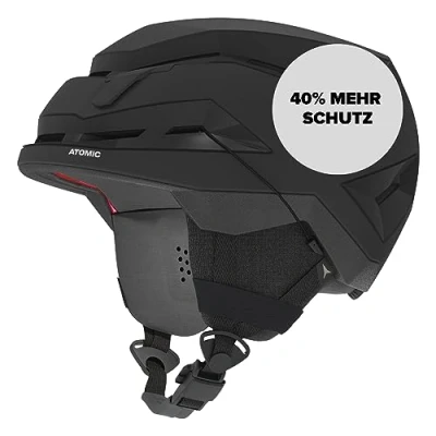 Abbildung von ATOMIC BACKLAND Skihelm leicht &amp; sicher Black Größe S Maximale Stoßdämpfung Active Aircon Belüftungssystem 3D Ear Pads + 360 Fit System für perfekten Sitz Kopfumfand 51 55 cm