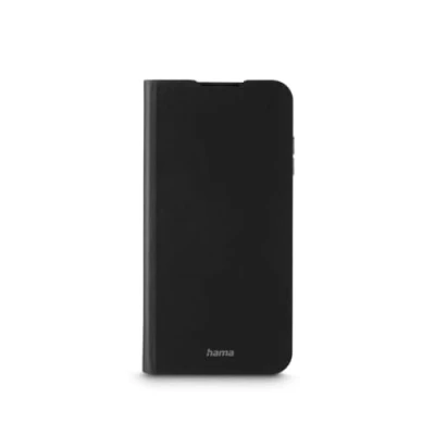Abbildung von Hama Handyhülle für Samsung Galaxy S24 (Handytasche, Etui mit Kartenfach, Kunstleder, Metallelemente, Standfunktion, extra Schutz von Display und Kamera, Magnet, recycelt) schwarz