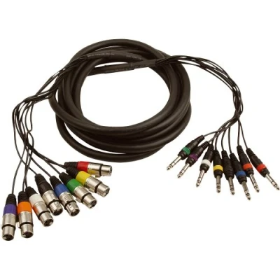 Abbildung von ah Cables KMCO5XFPPM38 Multicore Kabel 8 x 6,3 mm Klinke stereo auf XLR female 5 m