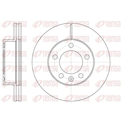Abbildung von REMSA 61475.10 Bremsscheibe Vorderachse 302, 302 28 5 Belüftet RENAULT: MASTER 3 Kasten, Pritsche/Fahrgestell, Bus