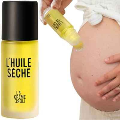 Abbildung von La Crème Libre 3 in 1 Bio Körperöl Roll on Beugt Dehnungsstreifen vor und Reduziert sie 100% Natürlich Pflegend Nicht Klebrig Verbessert die Hautelastizität Reisegröße 50ml