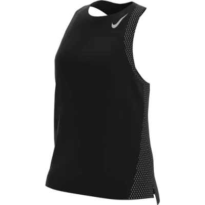 Abbildung von Nike Performance RACE Singlet Top, Damen, Größe: XS, Black/reflective silver