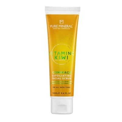 Abbildung von Pure Mineral Gesichtspeeling Tote Meer Mineralien, Vitamin C, Kiwi Extrakt, Tiefenreinigung der Poren Ohne Silikone, Sulfate, Parabene 100ml