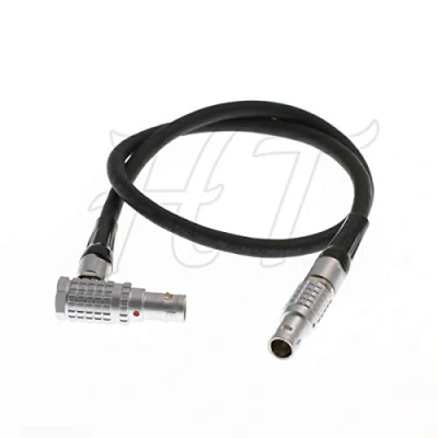 Abbildung von HangTon 0B 2 Pin rechtwinklig auf gerades Stromkabel für Alexa Kamera, Teradek Bolt Bond, Transvideo SmallHD 703 Monitor, Z CAM E2 F6 S6 Kamera EVF 45cm