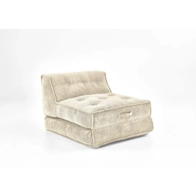 Abbildung von ATLANTIC home collection Liegesessel PIA mit hochwertigem Cordbezug, Samt, CORD Creme, XXL Sessel, 106x125x86 cm (BxTxH)