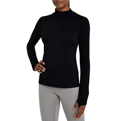 Abbildung von TCA Langarmshirt Damen SuperThermal Laufoberteil, Training Baselayer Schwarz (1 tlg)