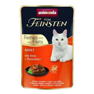 Abbildung von vom Feinsten Filet Katzenfutter nass mit Ente + Putenfilet (18 x 85 g), ohne Getreide und Zucker von animonda, mitfrischen, fleischlichen Zutaten