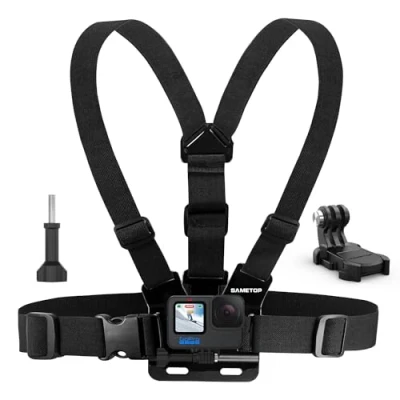 Abbildung von Sametop Brustgurt Halterung Gurtsystem Chest Mount Kompatibel mit GoPro Hero 13, 12, 11, 10, 9, 8, 7, 6, 5, 4, Session, 3+, 3, 2, 1, Hero(2018), Fusion, Max Kameras