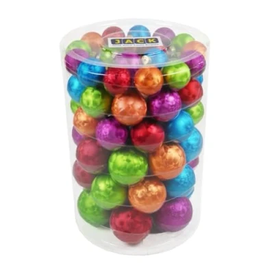 Abbildung von JACK by Inge Glas 60x Christbaumkugeln 4 5 6 7 cm Eislack Bunt Mille Fiori + Haken