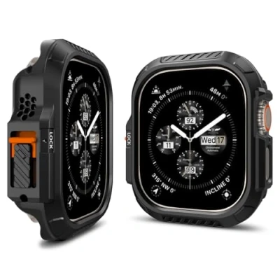 Abbildung von Spigen Lock Fit Hülle Kompatibel mit Apple Watch Ultra 2 (2023) / (2022) 49mm Schwarz