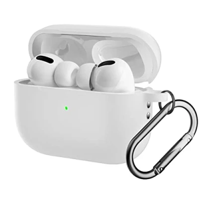 Abbildung von CoverKingz Hülle kompatibel mit AirPods Pro 2 Silikon Schutzhülle Cover Case Tasche Weiß