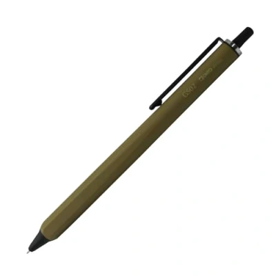Abbildung von OHTO Kugelschreiber GS2 aus Aluminium und Clip Messing in der Farbe Khaki, Strichbreite: 0,5 mm, GS02 G5 KK