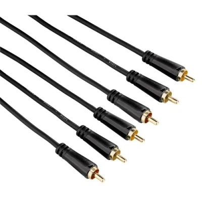Abbildung von Hama Audio / Video Kabel, mit 2 x 3 Cinch Steckverbindungen, vergoldet, 1,5 m
