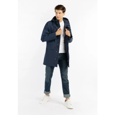 Abbildung von DREIMASTER Klassik Men&#039;s Rain Parka M / Marine 64% Baumwolle 36% Polyamid