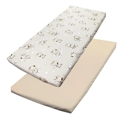 Abbildung von TupTam Spannbettlaken Baby Spannbetttuch für Babybett Kinderbett 2er Pack