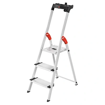 Abbildung von Hailo Stehleiter &quot;L80 ComfortLine&quot;, Alu Sicherheits 3 Stufen