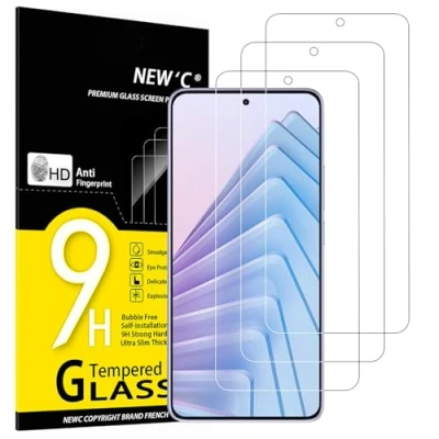 Abbildung von NEW&#039;C 3 Stück, Panzer Schutz Glas für Xiaomi Redmi Note 14 5G/4G, Frei von Kratzern, 9H Härte, HD Displayschutzfolie, 0.33mm Ultra klar, Ultrabeständig folie
