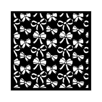 Abbildung von Stamperia Thick Stencils for Scrapbooks, Albums and Bullet Journals, Classic Christmas, Flexible Material, Easy to Clean, Perfect Crafts Gifting (All You Need Ribbons Pattern)