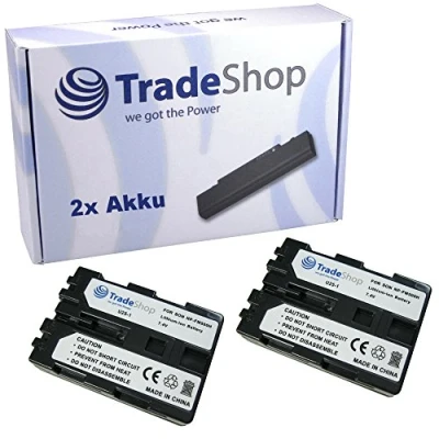 Abbildung von 2X Hochleistungs Kamera Li Ion Akku 2000mAh für Sony DSLR A200 A300 A350 A500 A550 A700 A850 Alpha A900 ersetzt NP FM500H NPFM500H FM 500H
