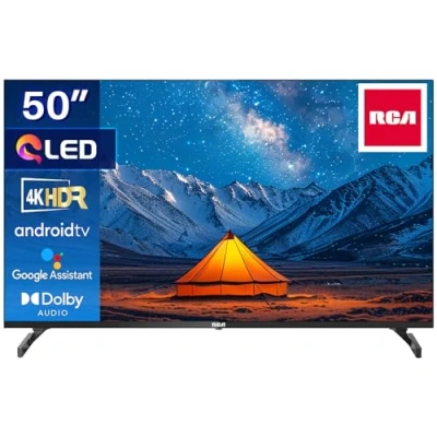 Abbildung von RCA 50 Zoll Smart TV QLED 4K UHD HDR Android Fernseher WiFi, Bluetooth