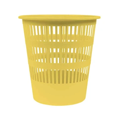 Abbildung von DONAU D307 11 Abfallkorb Papierkorb Mülleimer 12 Liter/Gelb Pastellfarbe/Kunststoff/Für Büro Küche Stabil Ökologisches PP Produkt Rissbeständig/ 1 Stück
