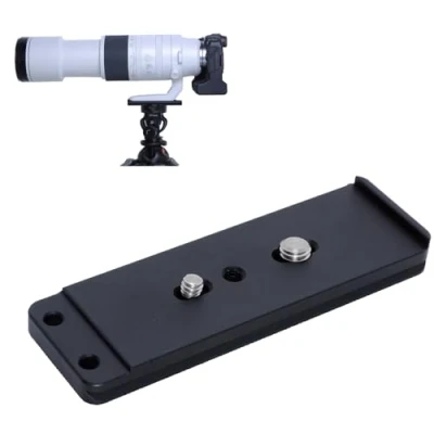 Abbildung von iShoot CNC Metall Arca Swiss Fit Kamera Schnellwechselplatte kompatibel mit Canon RF 200 800 mm F6.3 9 IS USM Stativhalterung Ring Objektivkragen Stützhalterung, verwendet für