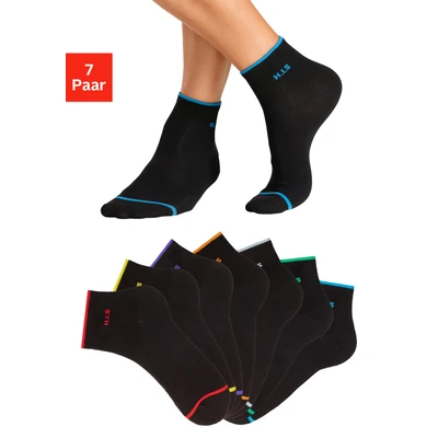 Abbildung von H.I.S Kurzsocken, (Packung, 7 Paar), mit farbigen Bündchen