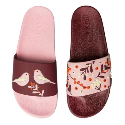 Abbildung von Dedoles Badeschuhe &amp; Hausschuhe viele lustige Designs Bücher Kaffee Katze Party Pizza Dackel Fuchs Panda Delfin Geschenk, Farbe:, Gr.: EU