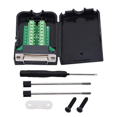 Abbildung von CERRXIAN DB15 Adapter 15 poliger Portadapter auf Terminalanschluss Signalmodul mit Gehäuse (Buchse 1)