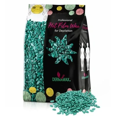Abbildung von Dermawax 1 kg Azulen Waxing Perlen Halbsynthetisches Wachs Für Effektive Haarentfernung Schnell Aushärtend Achseln, Bikini, Grobe &amp; Kurze Haare Profis Zuhause (1 kg, Black Azulen)