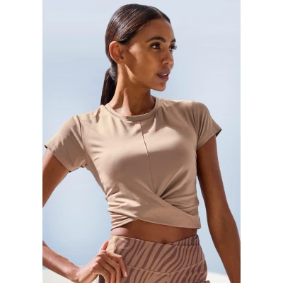 Abbildung von Lascana Active Tshirt basic, Damen, Größe: 40/42, Braun