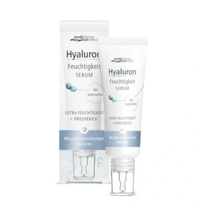 Abbildung von Hyaluron Feuchtigkeit Serum I Für sofortige Feuchtigkeitsversorgung Reduziert Linien und Fältchen auf der Haut Belebt die Mit Hyaluronsäure Koffein praktischer Dosierspitze
