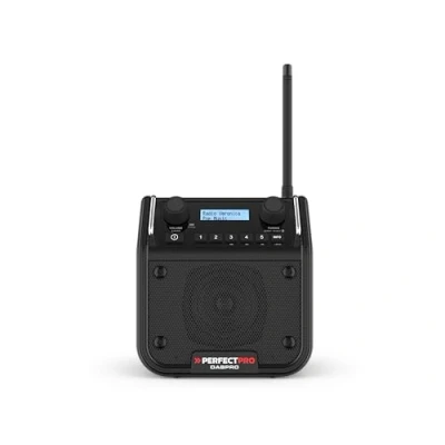 Abbildung von PerfectPro Baustellenradio DABPRO, DAB+ und UKW Empfang, AUX Eingang, MP3, Bluetooth, Netzstrom Wiederaufladbar, Stoßfest, IP54, DPR2