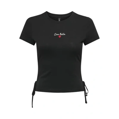 Abbildung von ONLY Onlcarla LIFE Detail BOX Tshirt print, Damen, Größe: XS, Black