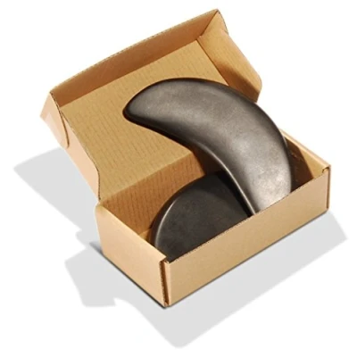 Abbildung von Master Massage Halbmond Basaltstein Hot Stone 2er Pack Massagetool 100% Naturstein