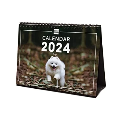 Abbildung von Finocam Calendar 2024 Desktop Images International January December (12 Months) Dogs