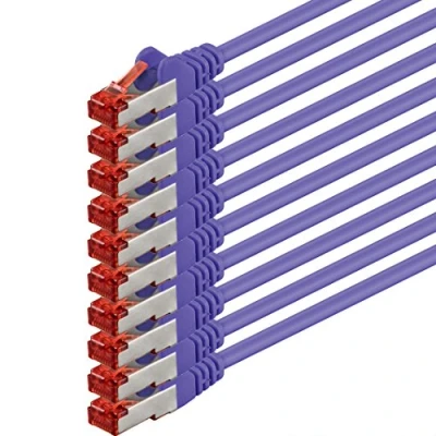 Abbildung von 1aTTack.de 10x 3 Meter Cat 6 Netzwerk Kabel Patch Cat6 RJ45 SFTP violett