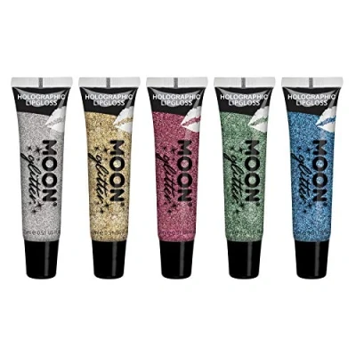 Abbildung von Moon Glitter Holografisches Glitzer Lipgloss 15ml Set mit 5 Farben