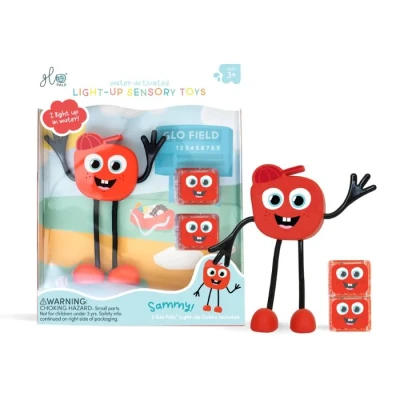 Abbildung von Glo Pals Sammy Figur mit 2 Leuchtwürfeln, Wasserspielzeug, Badewannenspielzeug