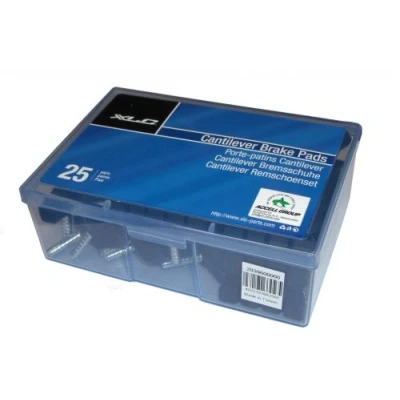 Abbildung von XLC Cantilever Bremsschuhe BS C01 OEM Verpackung. 25 Paar 53mm EVP per Set