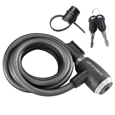 Abbildung von Kryptonite Unisex Erwachsene Kryptoflex Schlösser, Schwarz, 180cm