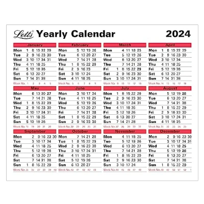 Abbildung von Letts Jahreskalender 2024