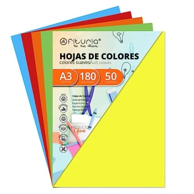 Abbildung von OFITURIA Pack 50 Cartulinas Colores Suaves Tamaño A3 180g