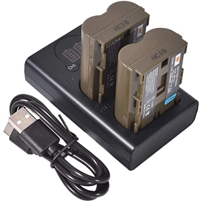 Abbildung von DSTE 2X BP 511 Ersatz Batterie + Duales USB Ladegerät mit LCD Display Kompatibel BP511 BP511A 511A und Canon EOS 10D,20Da,300D,30D,40D,50D,D30,D60,DM MV100Xi,DM MV430,DM MV450,DM MVX1i Kamera