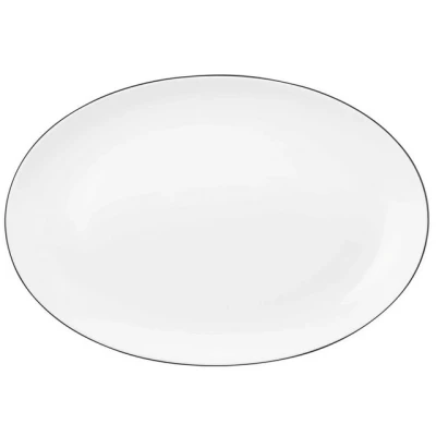 Abbildung von Seltmann Weiden Lido Black Line Servierplatte oval 35 x 24 cm