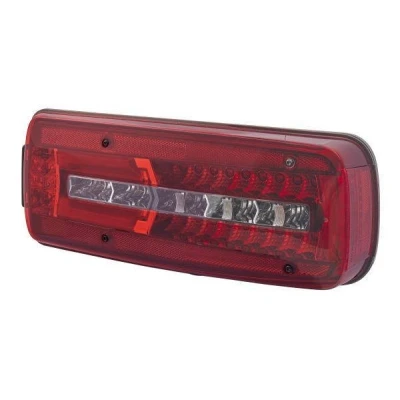 Abbildung von HELLA 2VP 012 381 061 Rückleuchte rechts LED schwarz 24 glasklar, Rot mit Rückfahrwarner, Schrauben, Elektromagnetische Verträglichkeit (EMV)