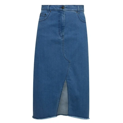Abbildung von Ulla Popken RAW HEM Alinienrock, Damen, Größe: 48, Blue denim