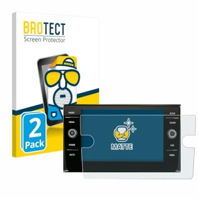 Abbildung von BROTECT Entspiegelungs Schutzfolie für Volkswagen Composition Media 2017 (2 Stück) Matte Displayschutz Folie, Anti Reflex, Fingerprint