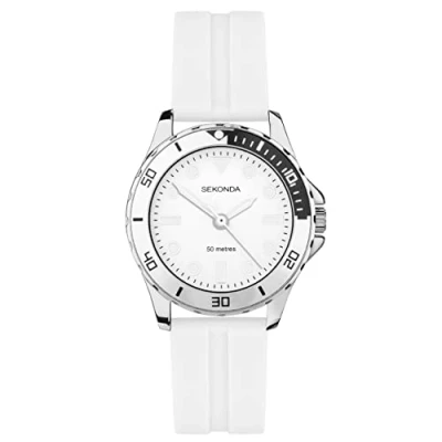 Abbildung von Sekonda Balearic 33MM WITH Round CASE Uhr, Damen, Größe: One Size, Silver white