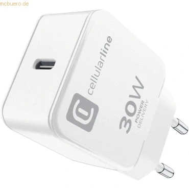 Abbildung von Cellularline USB Typ C Travel Charger One 30W White